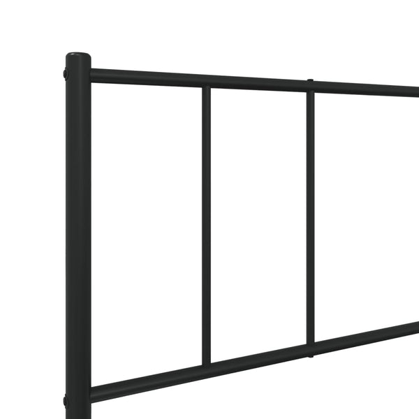 Metal Bed Frame With Headboard Black 107X203 Cm King Single Size King Single Bed Frames