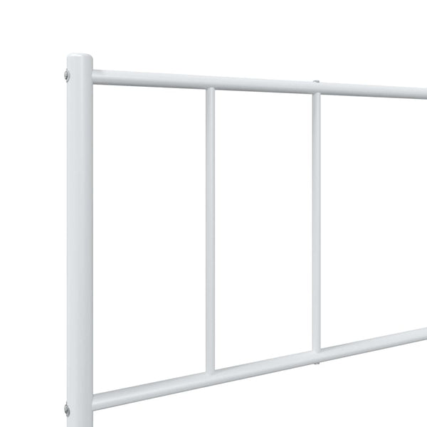 Metal Bed Frame With Headboard White 107X203 Cm King Single Size King Single Bed Frames