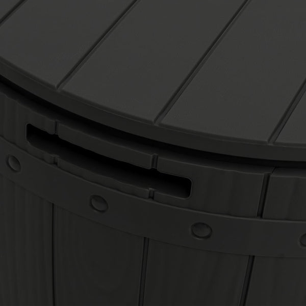 3 In 1 Garden Storage Box Black Polypropylene Storage Boxes