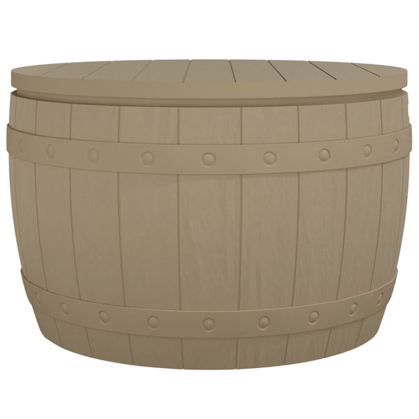 3 In 1 Garden Storage Box Light Brown Polypropylene Storage Boxes
