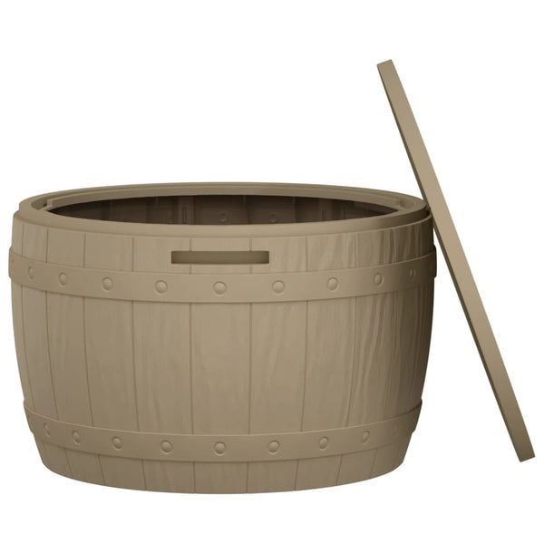 3 In 1 Garden Storage Box Light Brown Polypropylene Storage Boxes
