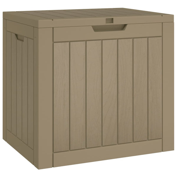 Garden Storage Box Light Brown 55.5X43x53 Cm Polypropylene Storage Boxes