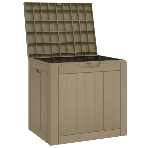 Garden Storage Box Light Brown 55.5X43x53 Cm Polypropylene Storage Boxes
