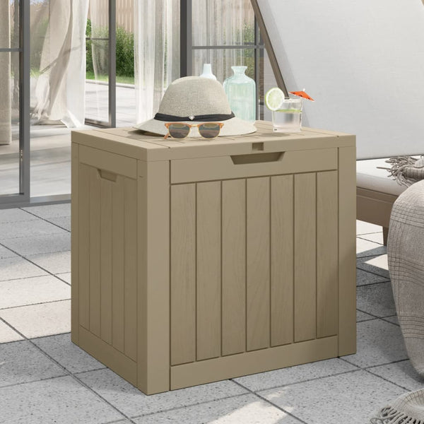 Garden Storage Box Light Brown 55.5X43x53 Cm Polypropylene Storage Boxes