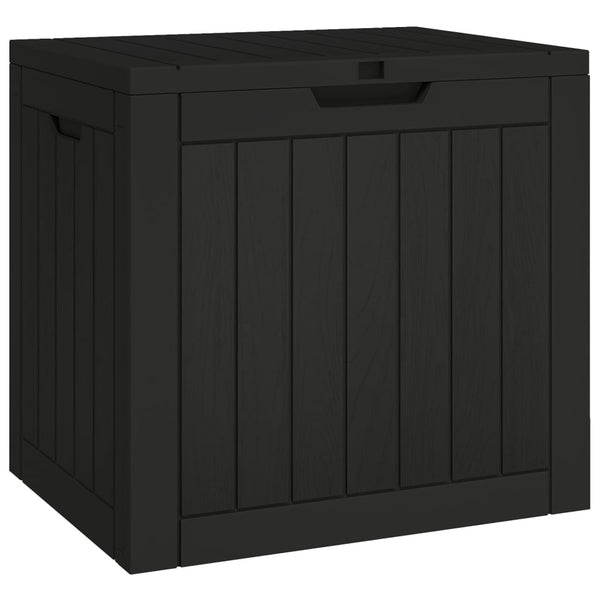 Garden Storage Box Black 55.5X43x53 Cm Polypropylene Storage Boxes