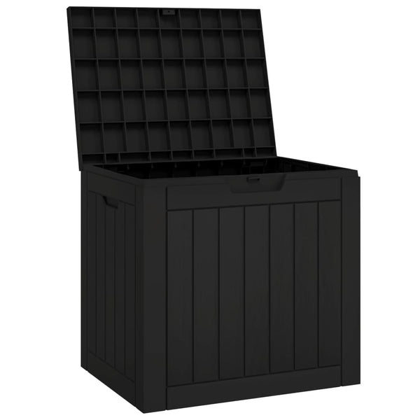 Garden Storage Box Black 55.5X43x53 Cm Polypropylene Storage Boxes