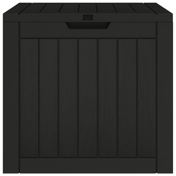 Garden Storage Box Black 55.5X43x53 Cm Polypropylene Storage Boxes