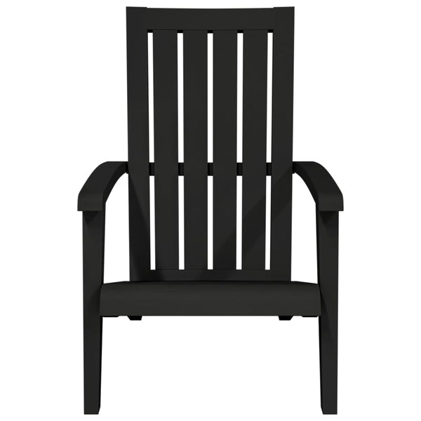 Garden Adirondack Chair Black Polypropylene Patio Chairs