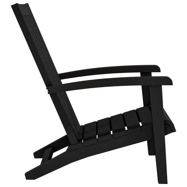 Garden Adirondack Chair Black Polypropylene Patio Chairs