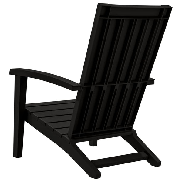Garden Adirondack Chair Black Polypropylene Patio Chairs