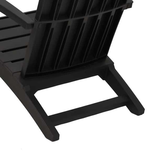 Garden Adirondack Chair Black Polypropylene Patio Chairs