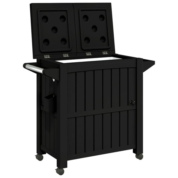Vidaxl 3 In 1 Serving Cart Black Polypropylene Kitchen Carts