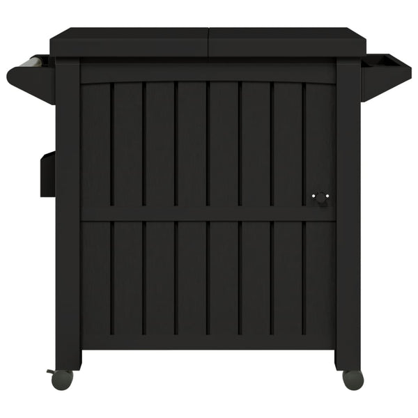 Vidaxl 3 In 1 Serving Cart Black Polypropylene Kitchen Carts
