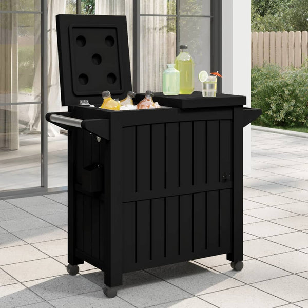 Vidaxl 3 In 1 Serving Cart Black Polypropylene Kitchen Carts
