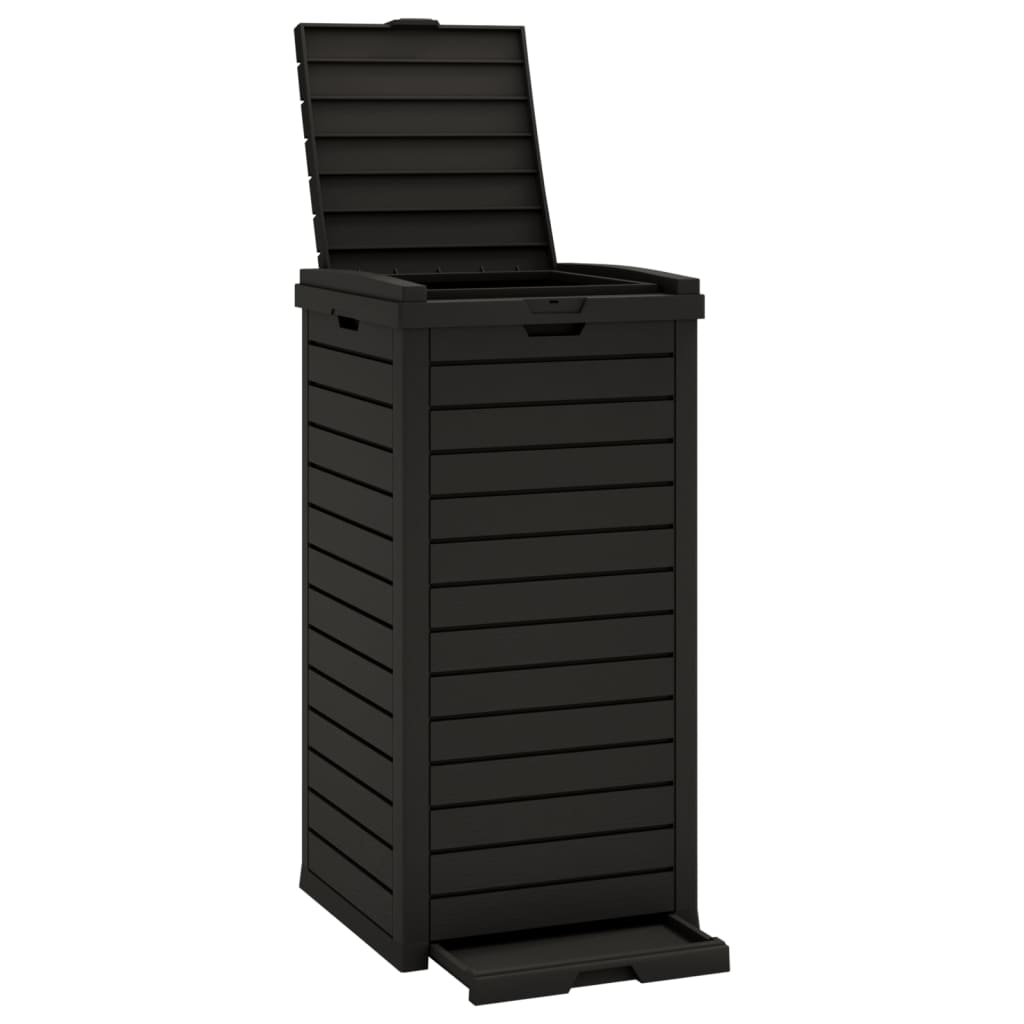 Outdoor Garbage Bin Black 41X41x86 Cm Polypropylene Rubbish Bins