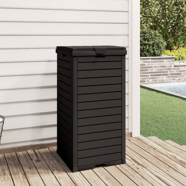 Outdoor Garbage Bin Black 41X41x86 Cm Polypropylene Rubbish Bins