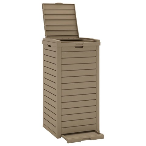 Outdoor Garbage Bin Light Brown 41X41x86 Cm Polypropylene Rubbish Bins