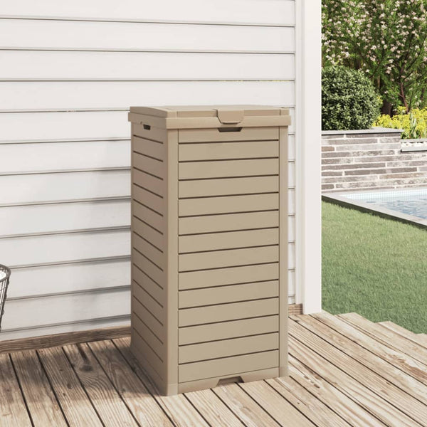 Outdoor Garbage Bin Light Brown 41X41x86 Cm Polypropylene Rubbish Bins