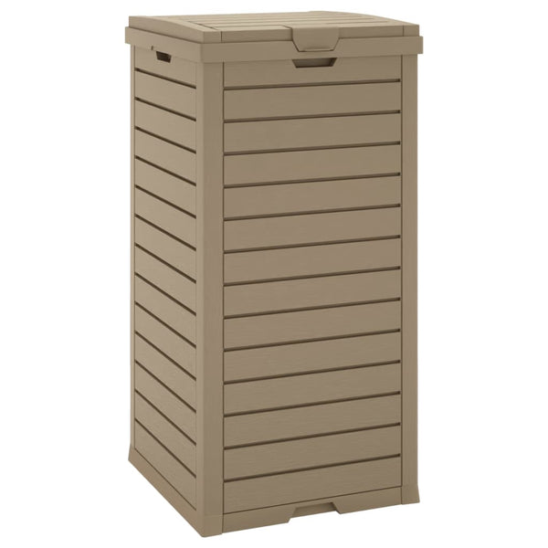 Outdoor Garbage Bin Light Brown 41X41x86 Cm Polypropylene Rubbish Bins