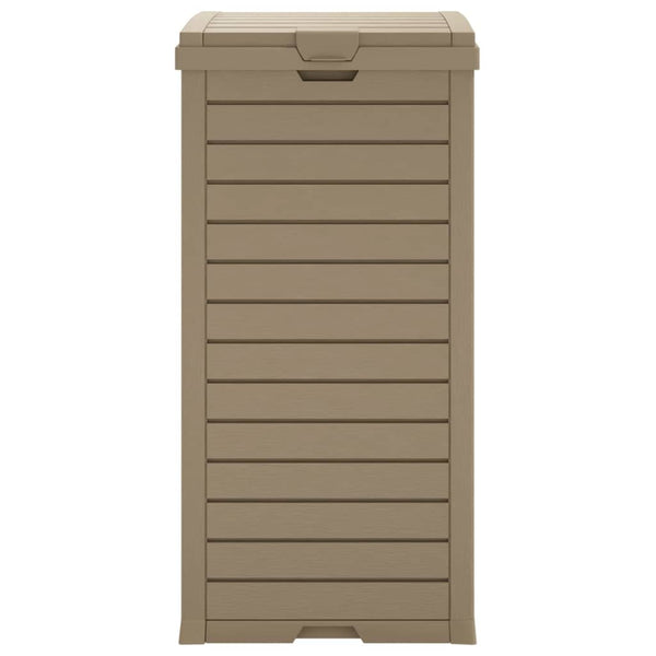 Outdoor Garbage Bin Light Brown 41X41x86 Cm Polypropylene Rubbish Bins