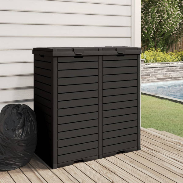 Outdoor Garbage Bin Black 78X41x86 Cm Polypropylene Rubbish Bins