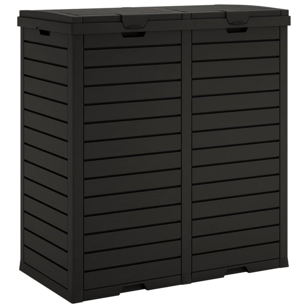 Outdoor Garbage Bin Black 78X41x86 Cm Polypropylene Rubbish Bins