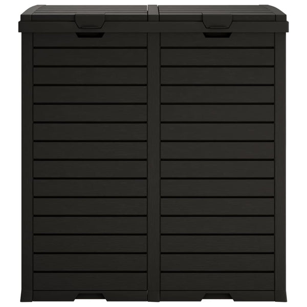 Outdoor Garbage Bin Black 78X41x86 Cm Polypropylene Rubbish Bins