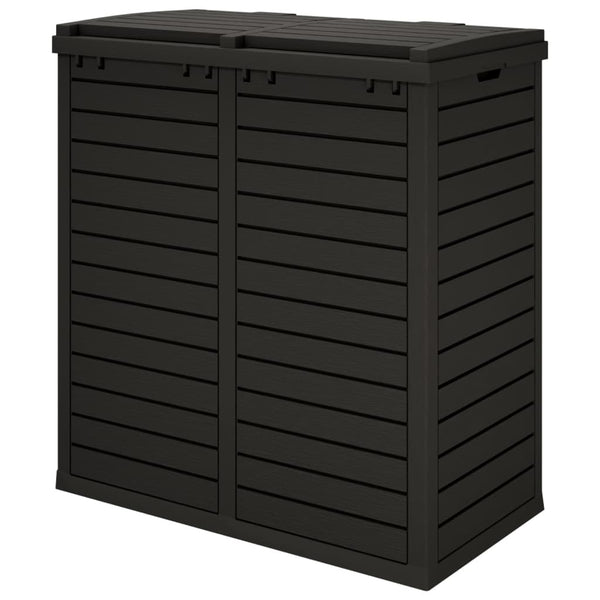 Outdoor Garbage Bin Black 78X41x86 Cm Polypropylene Rubbish Bins