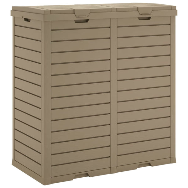 Outdoor Garbage Bin Light Brown 78X41x86 Cm Polypropylene Rubbish Bins
