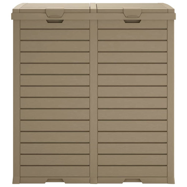 Outdoor Garbage Bin Light Brown 78X41x86 Cm Polypropylene Rubbish Bins