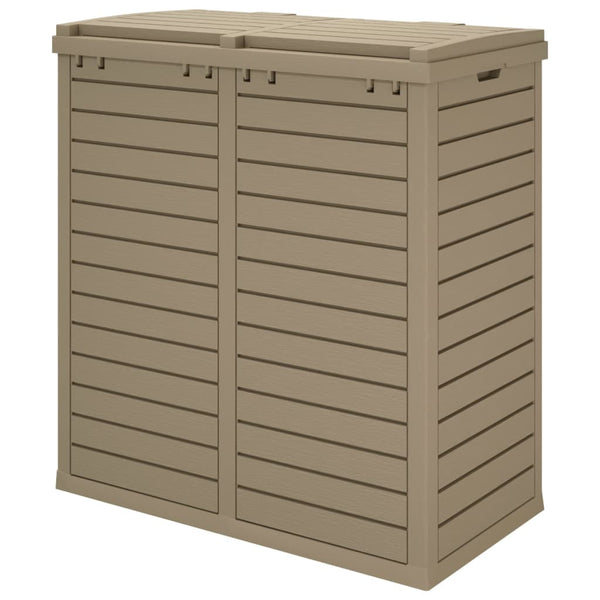 Outdoor Garbage Bin Light Brown 78X41x86 Cm Polypropylene Rubbish Bins