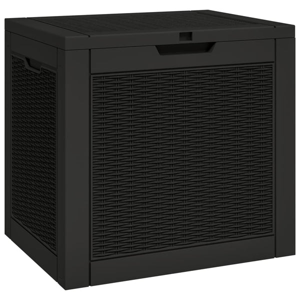 Garden Storage Box Black 55.5X43x53 Cm Polypropylene Storage Boxes