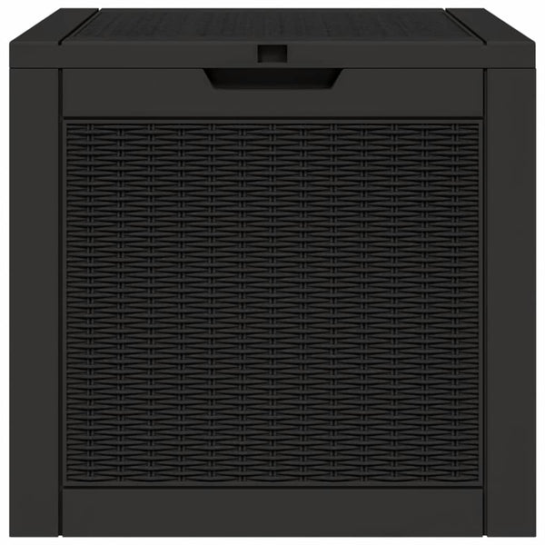 Garden Storage Box Black 55.5X43x53 Cm Polypropylene Storage Boxes