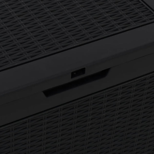 Garden Storage Box Black 55.5X43x53 Cm Polypropylene Storage Boxes