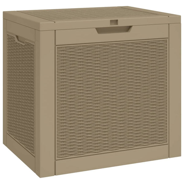 Garden Storage Box Light Brown 55.5X43x53 Cm Polypropylene Storage Boxes