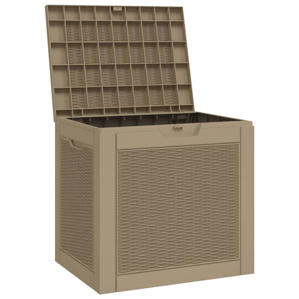 Garden Storage Box Light Brown 55.5X43x53 Cm Polypropylene Storage Boxes