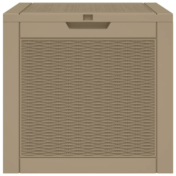Garden Storage Box Light Brown 55.5X43x53 Cm Polypropylene Storage Boxes