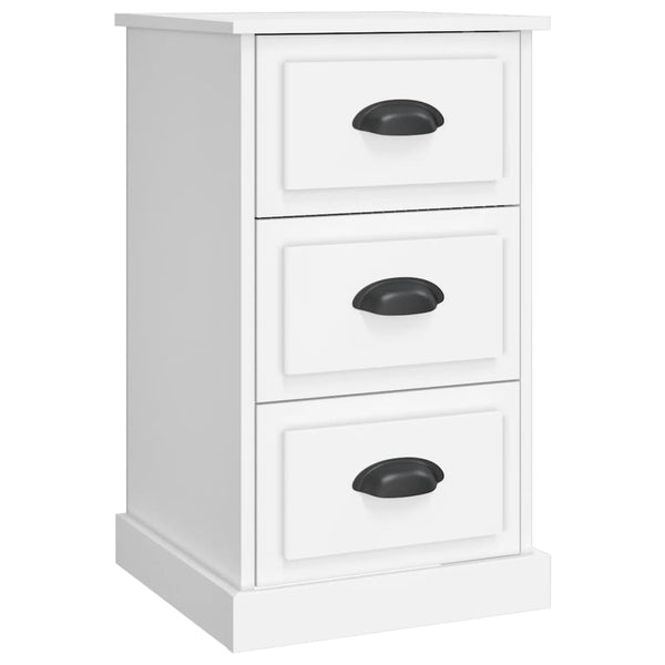 Bedside Cabinet White 39X39x67 Cm Engineered Wood Bedside Tables
