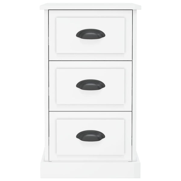 Bedside Cabinet High Gloss White 39X39x67 Cm Engineered Wood Bedside Tables