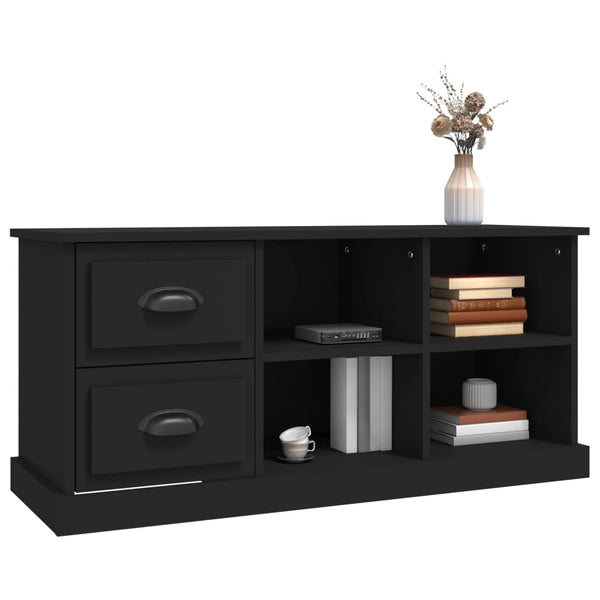 Tv Cabinet Black 102X35.5X47.5 Cm Engineered Wood Tv Stands & Entertainment Units