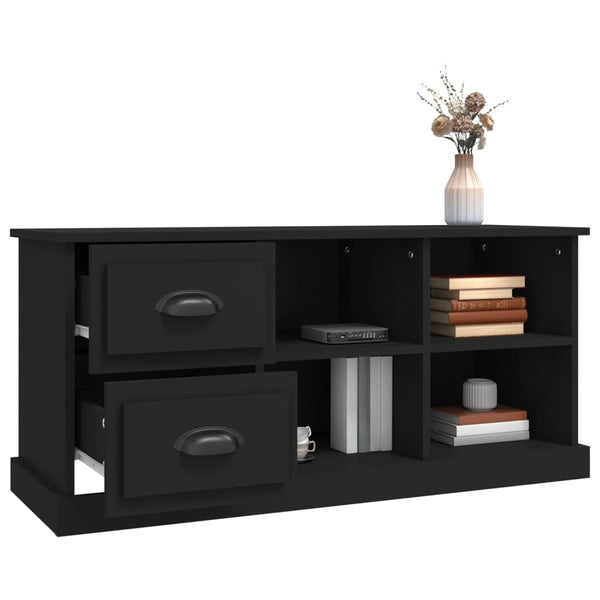 Tv Cabinet Black 102X35.5X47.5 Cm Engineered Wood Tv Stands & Entertainment Units