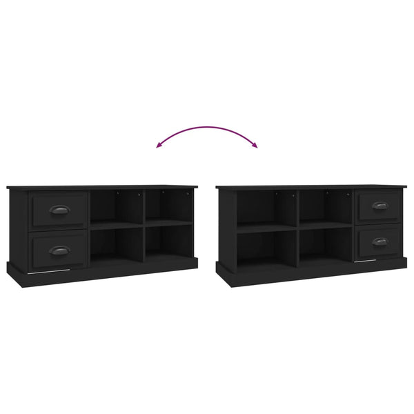 Tv Cabinet Black 102X35.5X47.5 Cm Engineered Wood Tv Stands & Entertainment Units