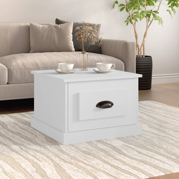 Coffee Table White 50X50x35 Cm Engineered Wood Coffee Tables