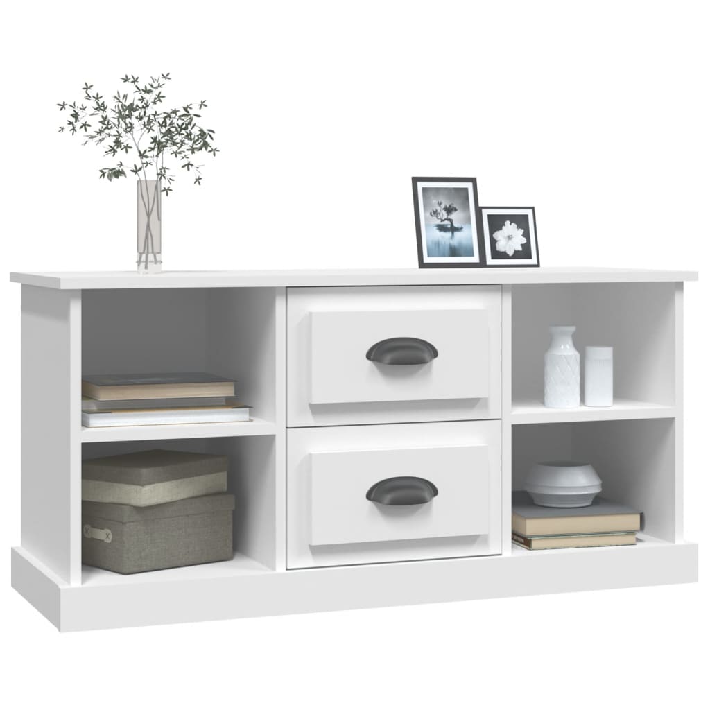 Tv Cabinet White 99.5X35.5X48 Cm Engineered Wood Tv Stands & Mounts