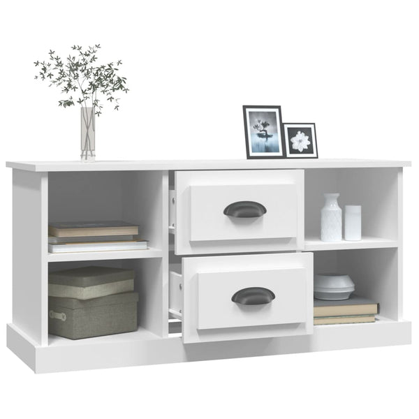 Tv Cabinet White 99.5X35.5X48 Cm Engineered Wood Tv Stands & Mounts