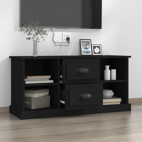 Tv Cabinet Black 99.5X35.5X48 Cm Engineered Wood Tv Stands & Mounts