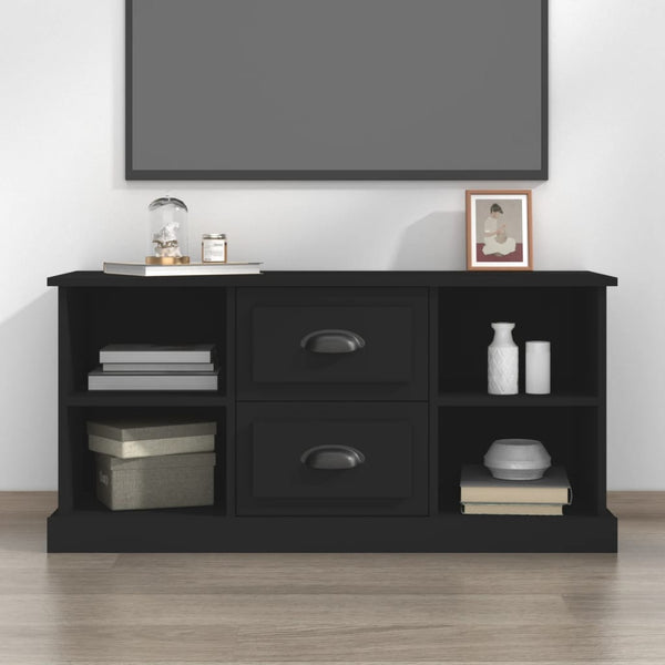 Tv Cabinet Black 99.5X35.5X48 Cm Engineered Wood Tv Stands & Mounts
