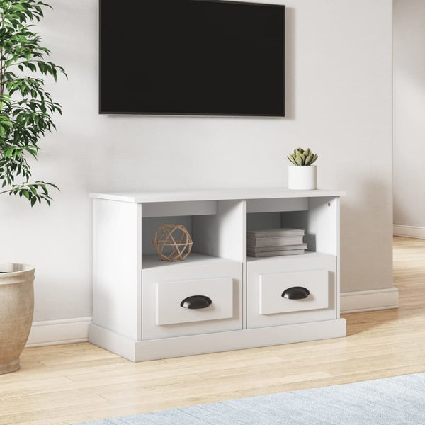 Tv Cabinet White 80X35x50 Cm Engineered Wood Tv Stands & Entertainment Units