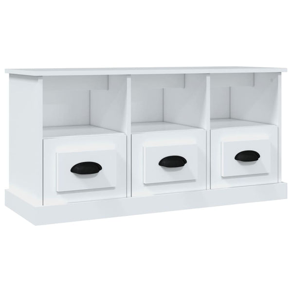 Tv Cabinet White 100X35x50 Cm Engineered Wood Tv Stands & Mounts
