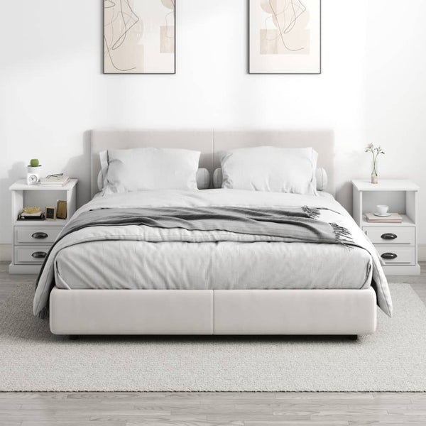 Bedside Cabinets 2 Pcs White 43X36x60 Cm Bedside Tables